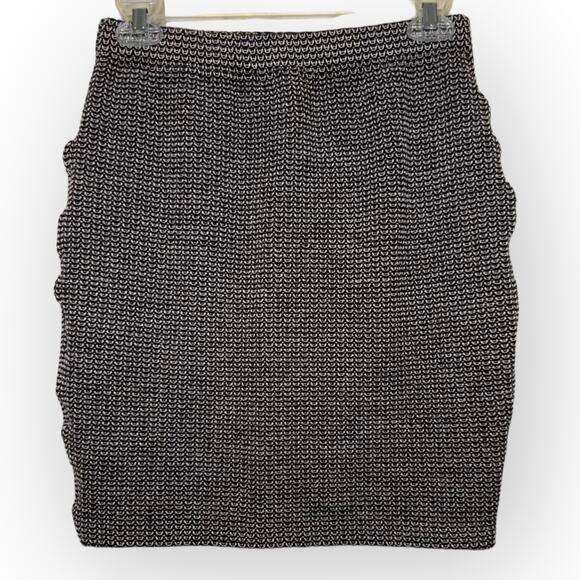 St. John Collection Vintage Y2k Brown & Beige Stretch Knit Mini Skirt Size 4 - Picture 1 of 12